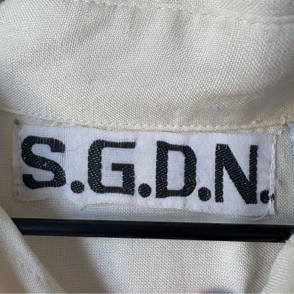 Vintage 90s S.G.D.N. Embroidered Rayon Blouse | Made in India | Floral Lace M - Picture 4 of 12